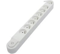CHACON Bloc multiprise 8 prises 16A avec interrupteur. câble 3 m HO5VV-F 3x1.5 mm² blanc
