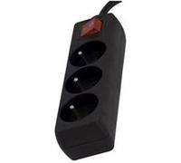 CHACON Bloc multiprise avec interrupteur 3 prises 16A 1,5m noir Noir G