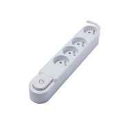 CHACON Bloc multiprise avec interrupteur 4 prises 16A 1.5m blanc