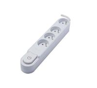 CHACON Bloc multiprise avec interrupteur 4 prises 16A 3m blanc