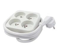 Chacon Bloc Multiprise Carré 4 Prises 16A 3M Blanc - Cha48071 Blanc