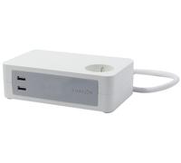 Chacon 49722 Bloc bureau 3 x 16 A + 2 x USB 0,5 m Blanc