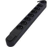 Bloc multiprise Design 8x16A - 1.5, 3 ou 5m - Noir ou Blanc - Chacon (Noir, 1.5m)