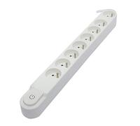 Chacon Bloc multiprise Design avec interrupteur 8 x 16A - 1,5 m - blanc