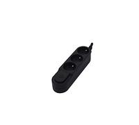 Chacon Bloc Multiprise EU Design 3X16A avec Interrupteur - 1,5 m - Noir ou Blanc, 230 V (Couleur aléatoire)