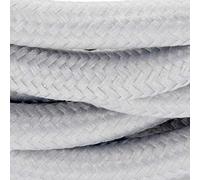 CHACON Câble Textile avec Prise et Interrupteur (2m) - Gris