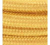 CHACON Câble Textile avec Prise et Interrupteur (2m) - Or