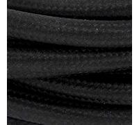CHACON Câble Textile Uni pour Éclairage (3m) - Noir
