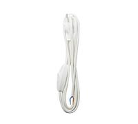 Chacon Cordon HO3VVH2-F, 2 x 0.75mm2, 2m, Blanc - Cables électriques (2 x 0.75mm2, avec Interrupteur, 2m, Blanc, 2 m, Mâle, Blanc)
