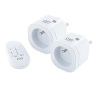 CHACON DiO Connect 2 Mini prises & Télécommande : 433MHz by DiO and WiFi, 3000W, ON/OFF, compatible Alexa + Google Home