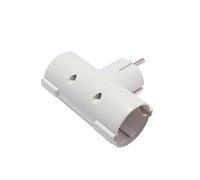 CHACON Domino latéral Schuko 2x16A - Blanc ou Noir (Blanc)