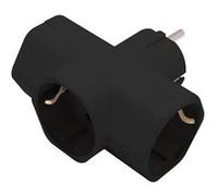 Chacon - Domino Schuko 3x16A - Noir Noir