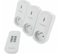 CHACON - Jeu de 3 connecteurs marche/arrêt avec télécommande (2000w) - 54663
