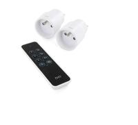 Set de 2 prises On/Off avec télécommande - 2300W - Blanc - DiO