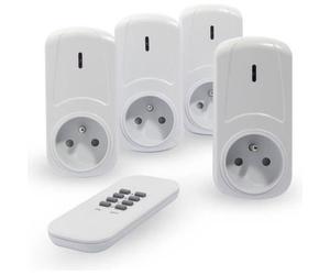 CHACON Kit de 4 prises télécommandées on/off + télécommande