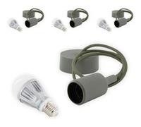 Chacon - Kit de suspension ampoule LED connectée - lot de 4