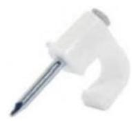 Chacon - Lot de 100 clips de fixation 9 mm - Blanc Blanc