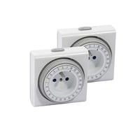 CHACON Lot de 2 programmateurs mécaniques carrés 48 Cycles