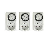 CHACON Lot de 3 programmateurs mécaniques Prise Schuko
