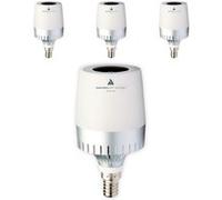 Chacon - Lot de 4 ampoules LED E14 Bluetooth + enceinte avec télécommande