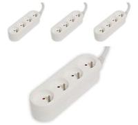 Chacon - Lot de 4 blocs multiprise 4x16A 3500W câble 3m - Blanc Blanc