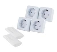 Chacon - Lot de 4 mini prises Schuko On/Off + 2 télécommandes