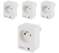 Chacon - Lot de 4 programmateurs Wi-Fi - suivi consommation - 3680W - Blanc