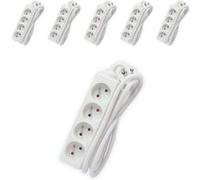 Chacon - Lot de 6 blocs multiprise 4x16A 3500W câble 5m - blanc