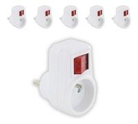 Chacon - Lot de 6 prises Easy Switch On/Off 16A 3500W Blanc