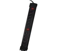 Chacon Multiprise 10x16A 1,5 m avec 2 interrupteurs – Noir