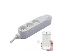 Chacon Multiprise Connecté Wifi avec interrupteur , Bloc 3 prises - 1.5m