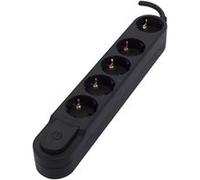 Multiprise Design Schuko 5x16A - 1.5 ou 3m - Noir - Chacon (1.5m)