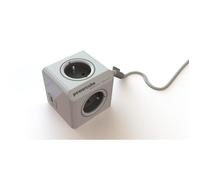 CHACON Multiprise Powercube 3 prises 16A avec 2 Usb 1,5m gris