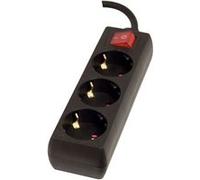 Chacon - Multiprise Schuko 3x16A + interrupteur 1,5m - noir Noir