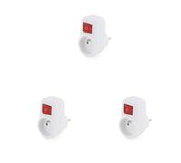 CHACON Prise Easy Switch on/Off 16A 3500W Blanc (Lot de 3)