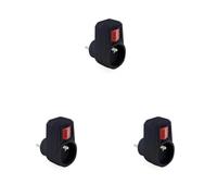 CHACON Prise on/Off - Easy Switch - Noir (Lot de 3)
