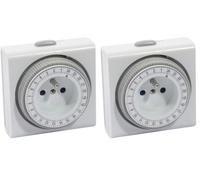 CHACON Programmateur mécanique carré 48 Cycles (Lot de 2)