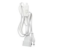 CHACON Rallonge avec Interrupteur Blanc - 2m