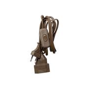 CHACON Prolongateur H03VVH2F, 2 x 0.75mm2, 2.5 A Inter, 2m, Brun - Cables électriques (2 x 0.75mm2, 2.5 A Inter, 2m, Brun, 2 m, Male Connector/Female Connector, Marron)