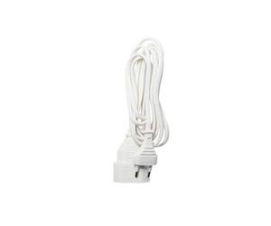 CHACON Prolongateur, H03VVH2F, 2 x 0.75mm2, 5m, Blanc - Cables électriques (H03VVH2F, 2 x 0.75mm2, 5m, Blanc, 5 m, Male Connector/Female Connector, Blanc)