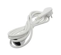 CHACON Prolongateur HO5VVF 3 x 1,5 mm²- 3 m - Avec fiche plate - Blanc