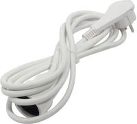 CHACON Prolongateur HO5VVF 3 x 1,5 mm²- 3 m - Avec fiche plate - Blanc