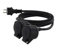Chacon - Prolongateur Schuko double tête 5m - IP44