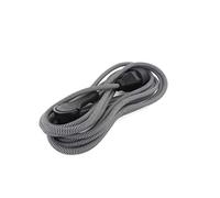 Chacon Prolongateur textile fiche plate – 3 m – Noir/Blanc