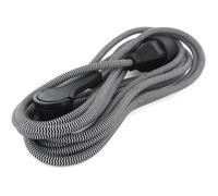 Prolongateur Textile fiche Plate 3m ou 5m - Plusieurs Coloris - Chacon (Noir/Blanc, 3m)
