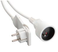 Chacon Rallonge avec fiche plate Blanc - 5m