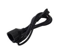 Rallonge électrique 3 m HO5VVF 3x1,5 mm2 noir avec fiche plate