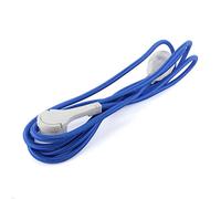 CHACON Rallonge Textile Bleu - avec fiche Plate Blanche - 3m