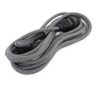 Prolongateur Textile fiche Plate 3m ou 5m - Plusieurs Coloris - Chacon (Noir/Blanc, 3m)