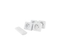 CHACON Set de 4 Mini Prises on-Off + télécommande 2300W Blanc-30m